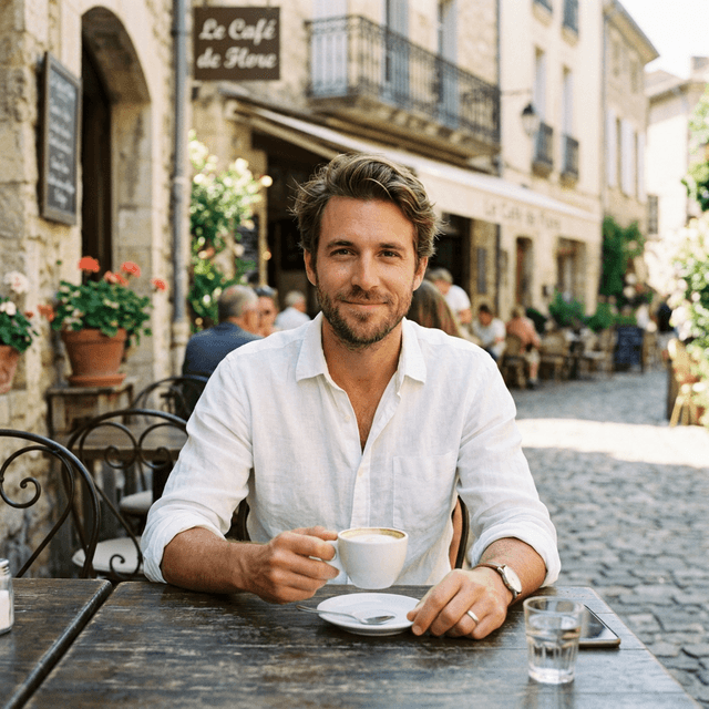 Intimate cafe meeting